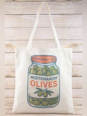 Fame Mediterranean Olives Tote Bag
